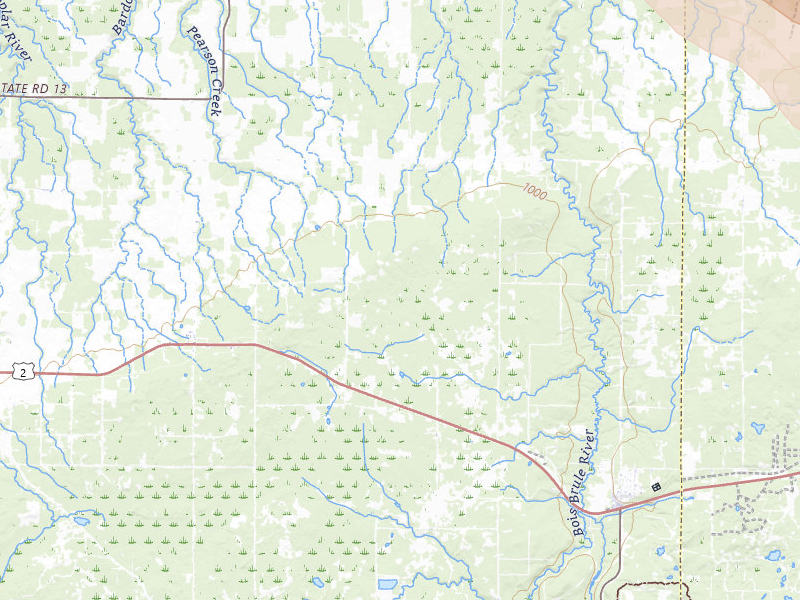 Radar-estimated hail-size map of the storm over Maple, WI on Jul 26, 2026