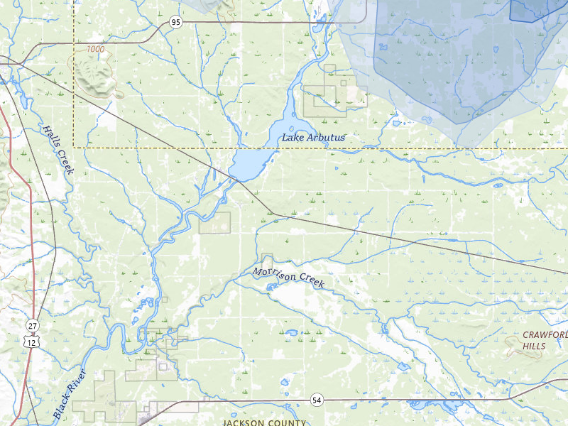 NEXRAD radar-signature map of the hail storm over Merrillan, WI on Apr 13, 2026