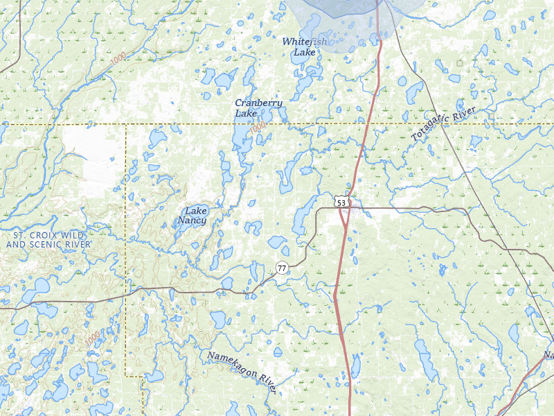 NEXRAD radar-signature map of the hail storm over Minong, WI on Jul 3, 2026