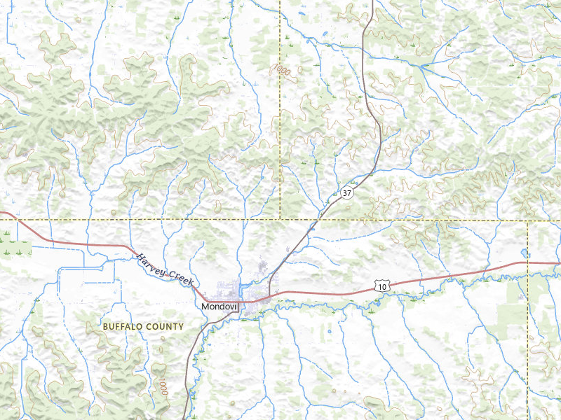 NEXRAD radar-signature map of the hail storm over Mondovi, WI on Jun 5, 2026