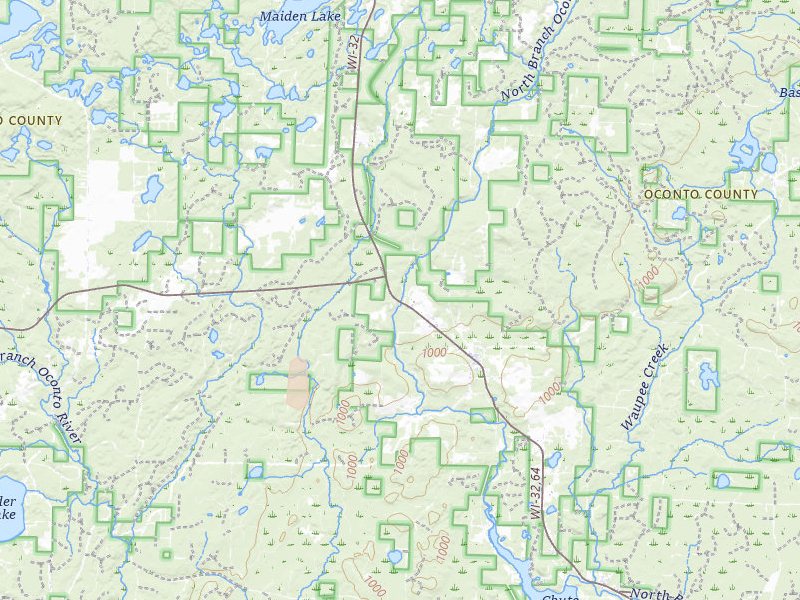 Radar-estimated hail-size map of the storm over Mountain, WI on Aug 11, 2026
