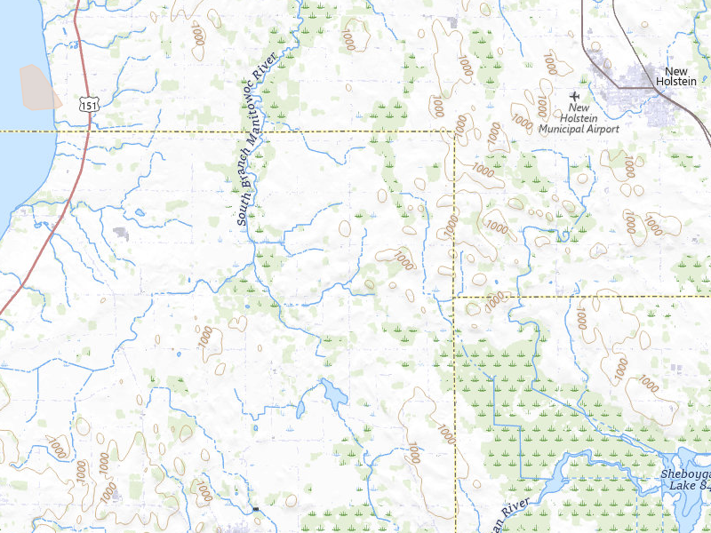 Radar-estimated hail-size map of the storm over New Holstein, WI on Mar 30, 2026