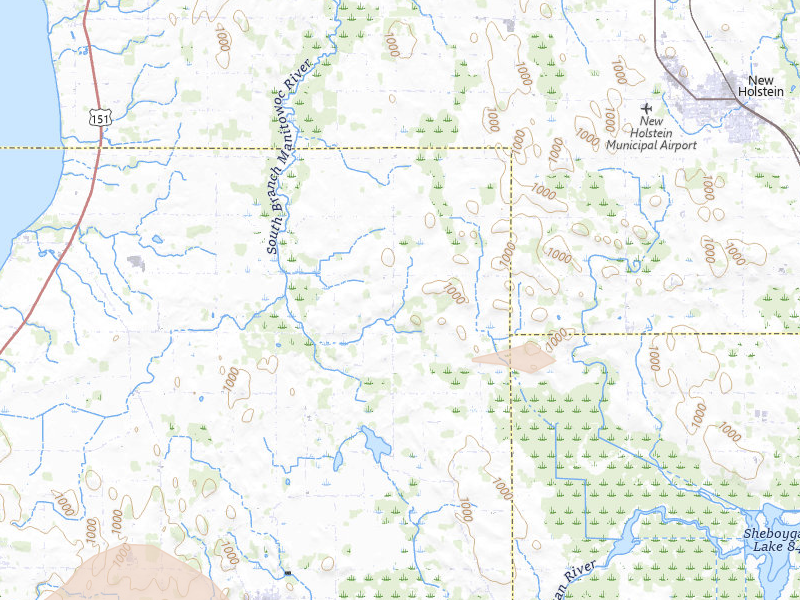 Radar-estimated hail-size map of the storm over New Holstein, WI on Aug 18, 2026