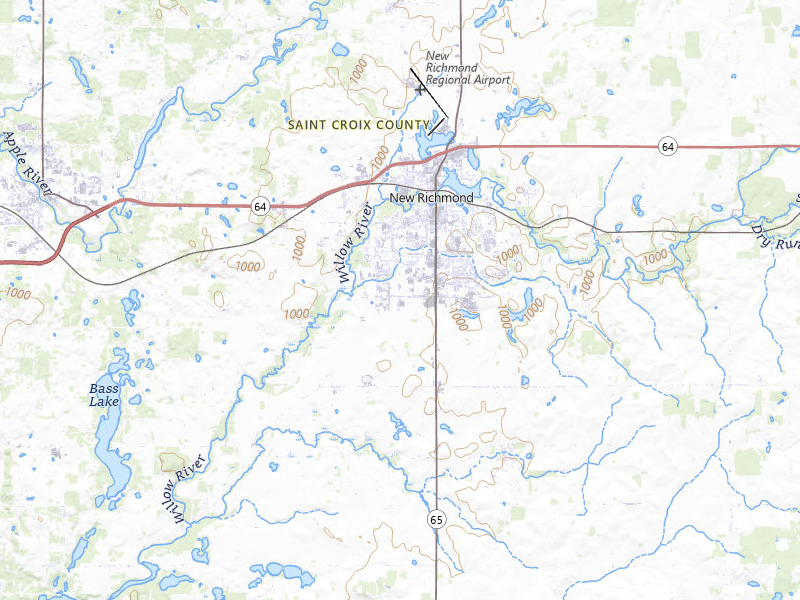 Radar-estimated hail-size map of the storm over New Richmond, WI on Apr 17, 2026