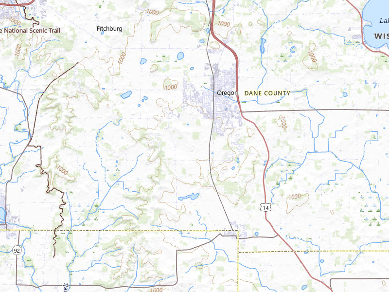 Radar-estimated hail-size map of the storm over Oregon, WI on Mar 31, 2026
