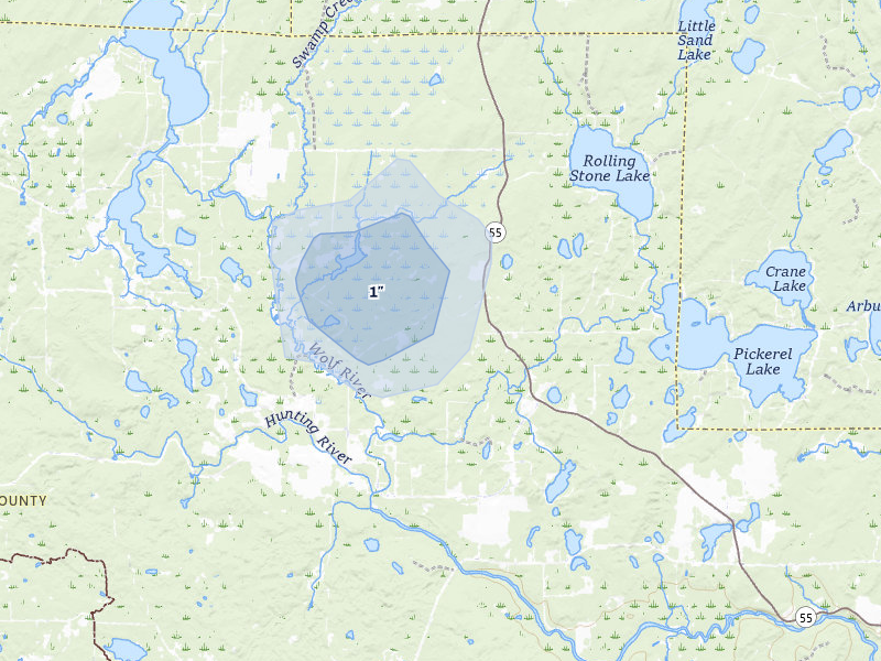 NEXRAD radar-signature map of the hail storm over Pearson, WI on May 17, 2026