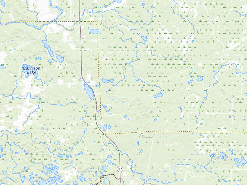 Radar-estimated hail-size map of the storm over Pelican Lake, WI on Jul 27, 2026