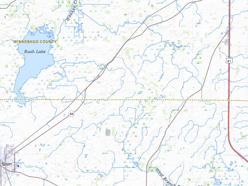 Radar-estimated hail-size map of the storm over Pickett, WI on Mar 31, 2026