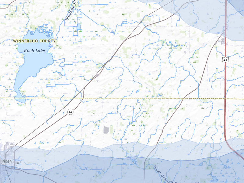 NEXRAD radar-signature map of the hail over Pickett, WI