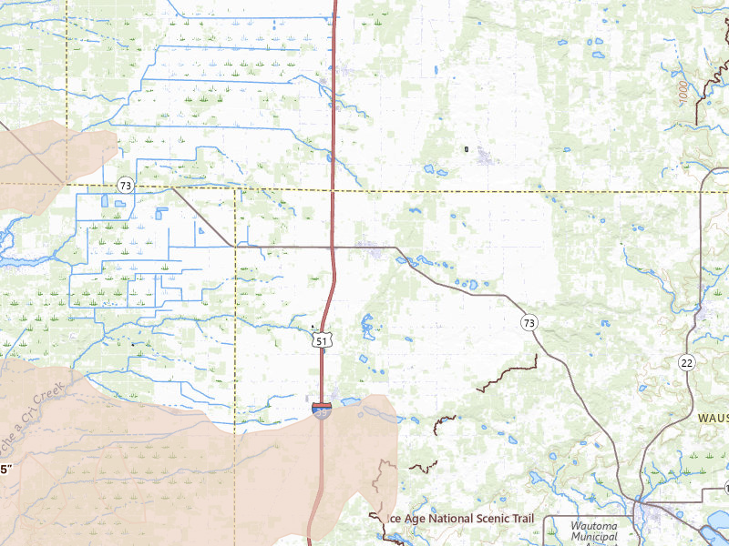 Radar-estimated hail-size map of the storm over Plainfield, WI on Mar 31, 2026