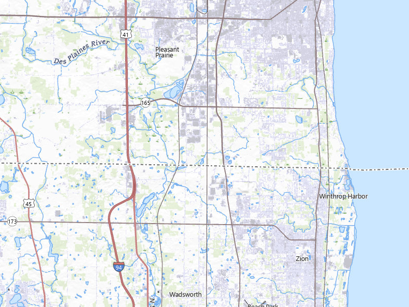 Radar-estimated hail-size map of the storm over Pleasant Prairie, WI on Jul 3, 2026