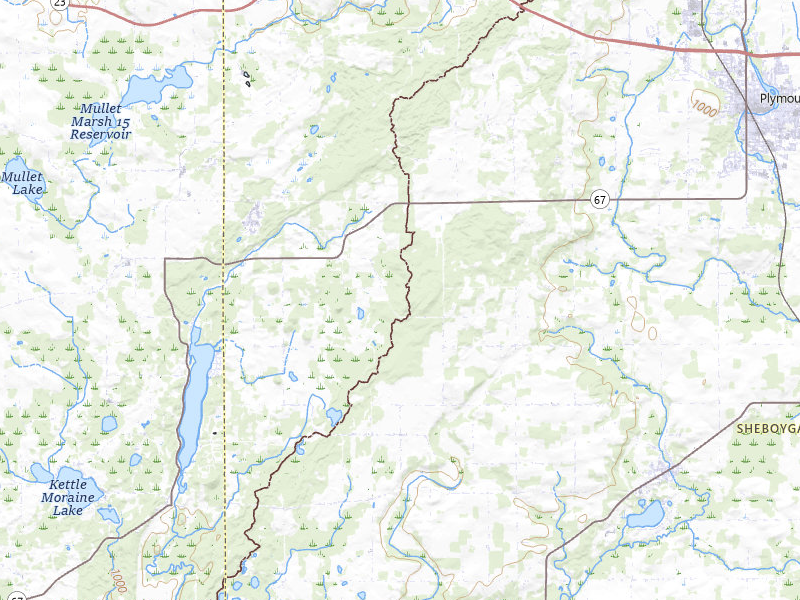 Radar-estimated hail-size map of the storm over Plymouth, WI on Mar 31, 2026