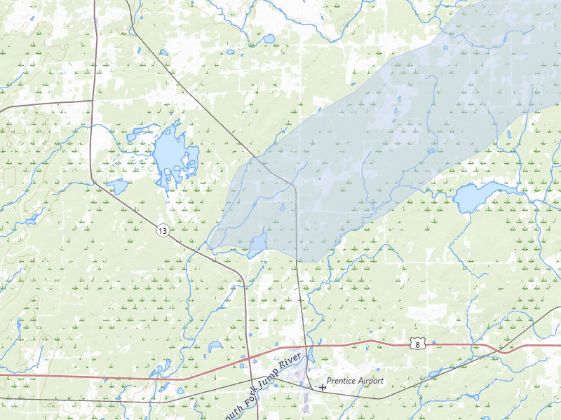 NEXRAD radar-signature map of the hail storm over Prentice, WI on May 15, 2026