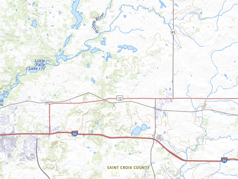 Radar-estimated hail-size map of the storm over Roberts, WI on Apr 17, 2026