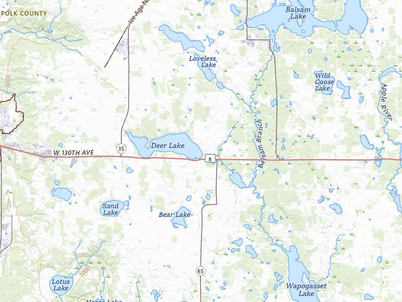 NEXRAD radar-signature map of the hail over Saint Croix Falls, WI