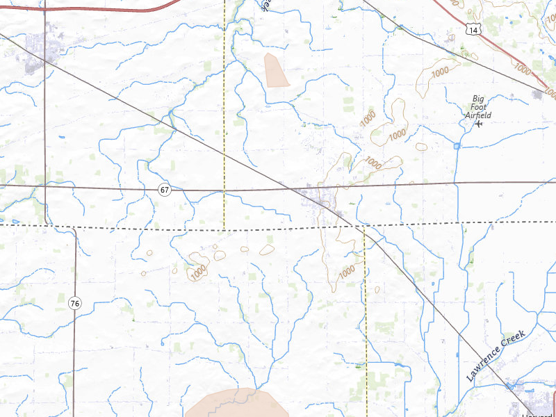 Radar-estimated hail-size map of the storm over Sharon, WI on Jul 27, 2026