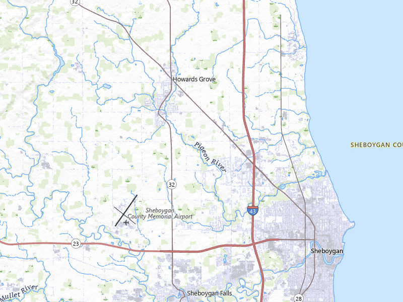 Radar-estimated hail-size map of the storm over Sheboygan, WI on Mar 30, 2026