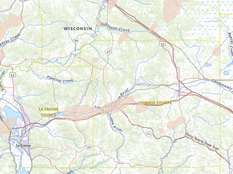 Radar-estimated hail-size map of the storm over Sparta, WI on Sep 1, 2026