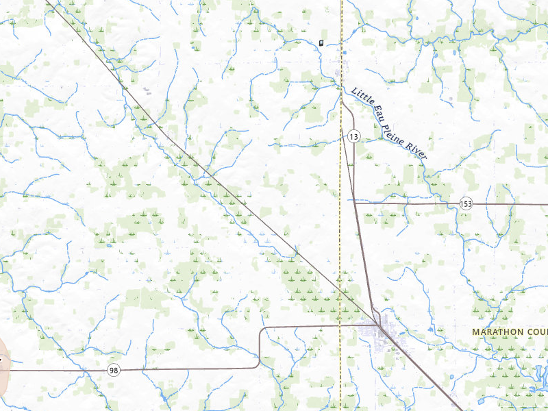 Radar-estimated hail-size map of the storm over Spencer, WI on May 17, 2026