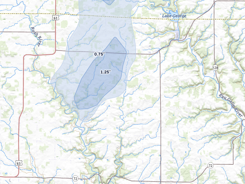 NEXRAD radar-signature map of the hail storm over Spring Valley, WI on Apr 17, 2026
