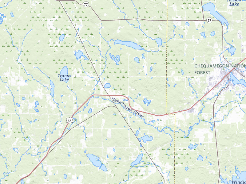 NEXRAD radar-signature map of the hail over Springbrook, WI