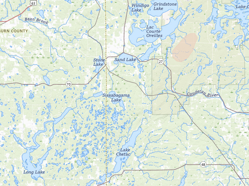 Radar-estimated hail-size map of the storm over Stone Lake, WI on Apr 17, 2026