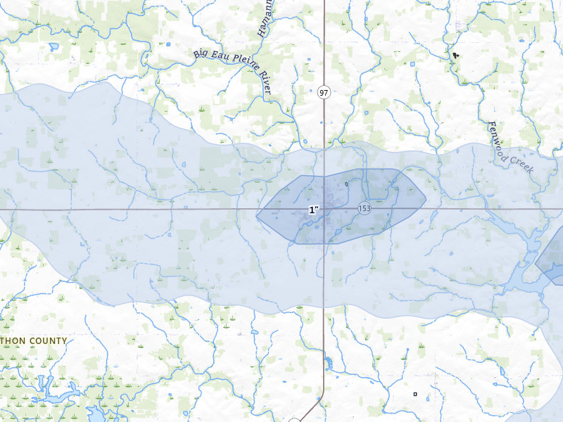 NEXRAD radar-signature map of the hail storm over Stratford, WI on Mar 30, 2026