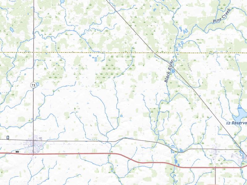 Radar-estimated hail-size map of the storm over Thorp, WI on Jun 19, 2026