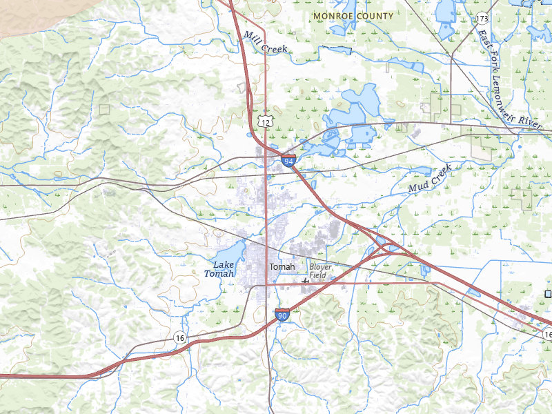 Radar-estimated hail-size map of the storm over Tomah, WI on Jul 1, 2026