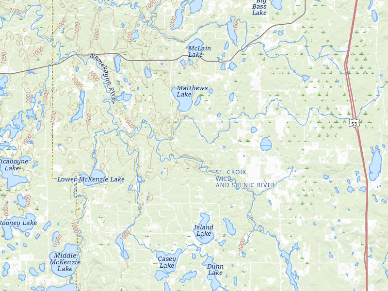 NEXRAD radar-signature map of the hail storm over Trego, WI on Jul 3, 2026
