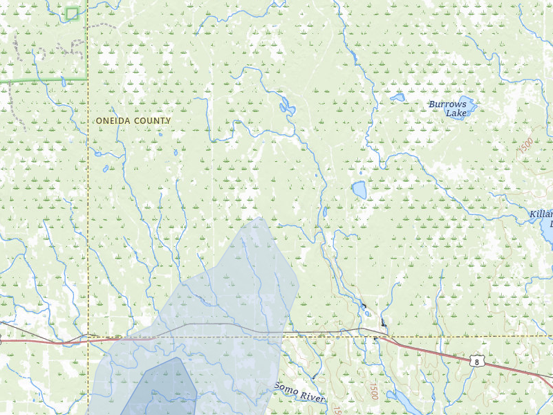 NEXRAD radar-signature map of the hail storm over Tripoli, WI on May 17, 2026