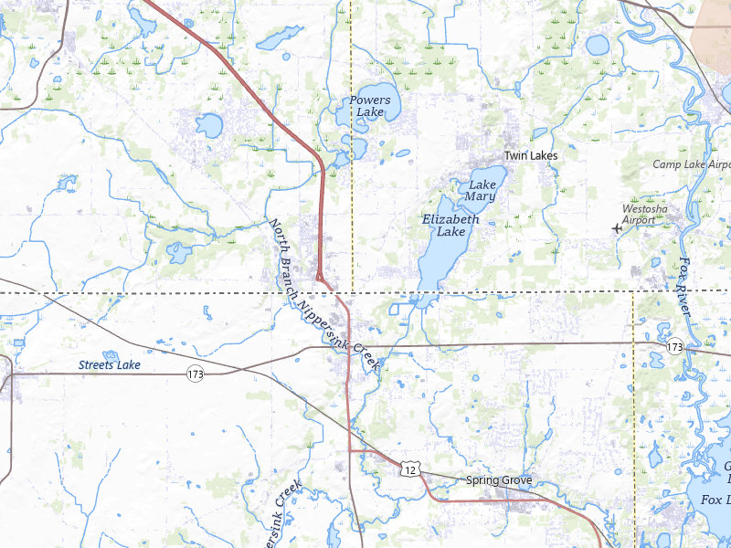 Radar-estimated hail-size map of the storm over Twin Lakes, WI on Apr 17, 2026