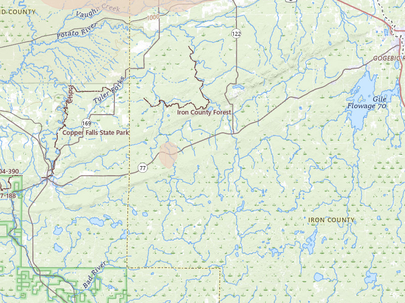 Radar-estimated hail-size map of the storm over Upson, WI on Jun 29, 2026