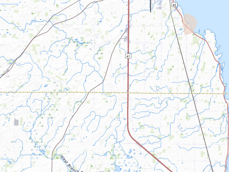 Radar-estimated hail-size map of the storm over Van Dyne, WI on Mar 31, 2026