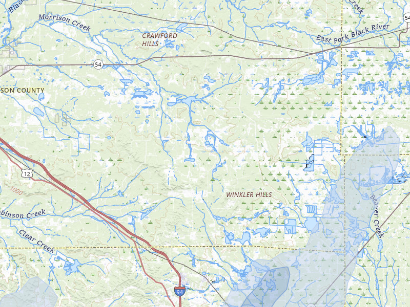 NEXRAD radar-signature map of the hail over Warrens, WI