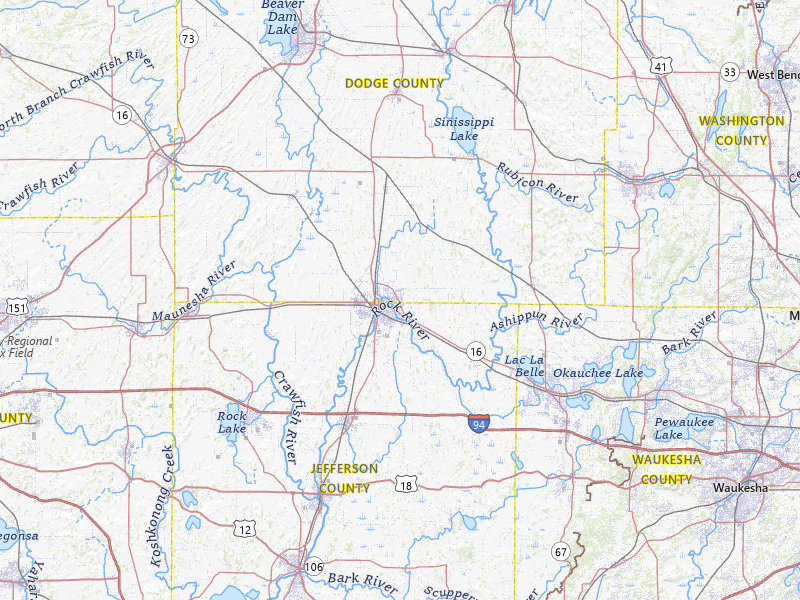 Radar-estimated hail-size map of the storm over Watertown, WI on May 15, 2026