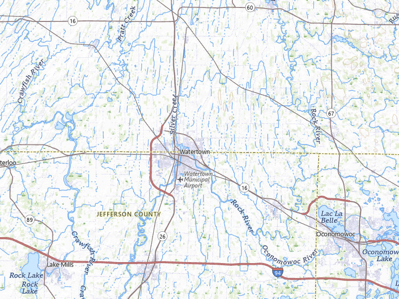 Radar-estimated hail-size map of the storm over Watertown, WI on May 17, 2026