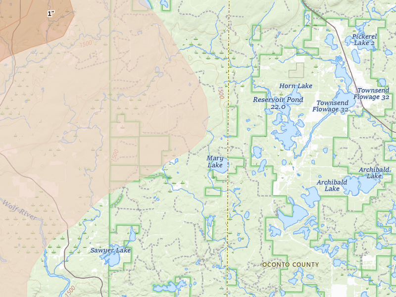 Radar-estimated hail-size map of the storm over White Lake, WI on Jul 27, 2026
