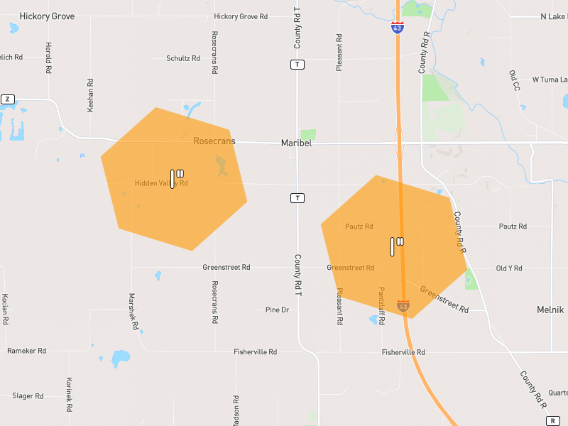 Hail map of Whitelaw, WI on Jul 1, 2026, hail up to 1"