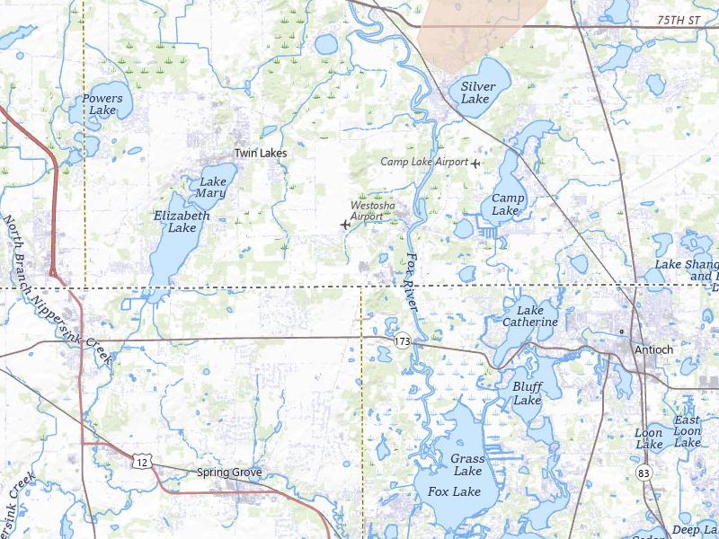 Radar-estimated hail-size map of the storm over Wilmot, WI on Apr 17, 2026