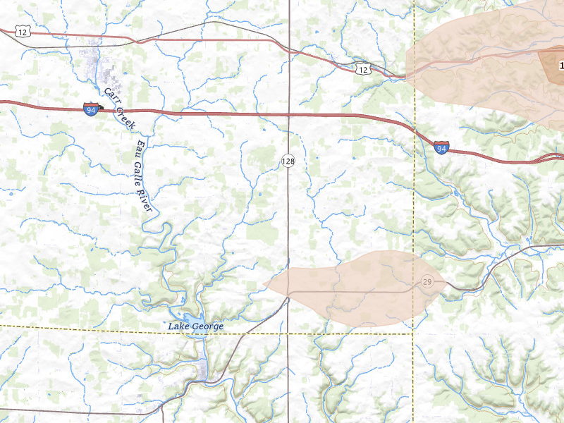 Radar-estimated hail-size map of the storm over Wilson, WI on Sep 2, 2026