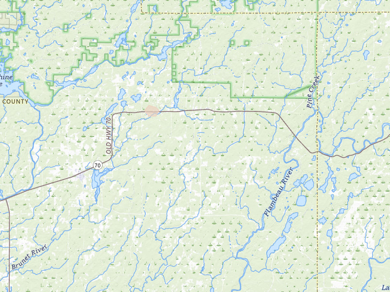Radar-estimated hail-size map of the storm over Winter, WI on Jun 9, 2026