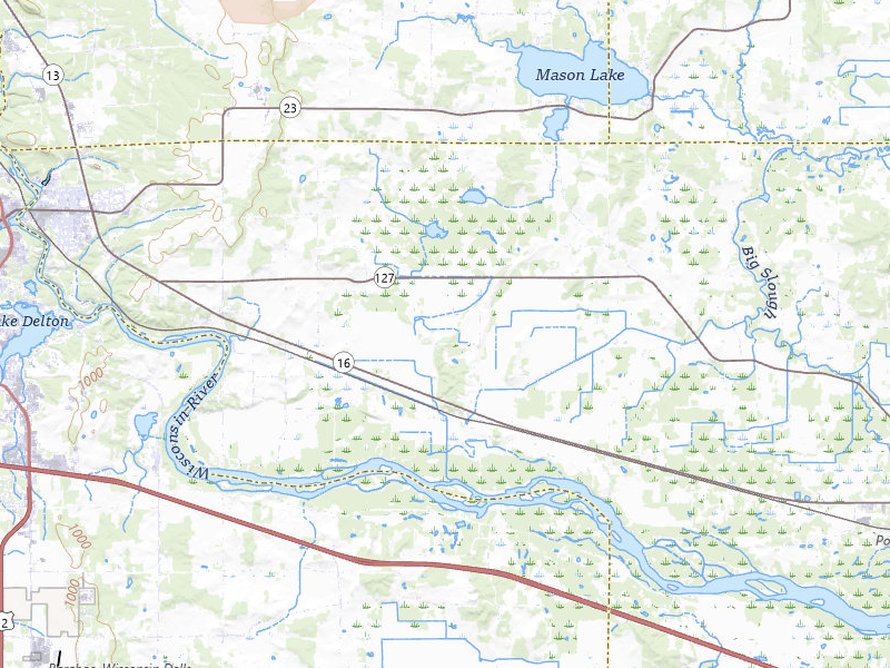 Radar-estimated hail-size map of the storm over Wisconsin Dells, WI on Jun 16, 2026