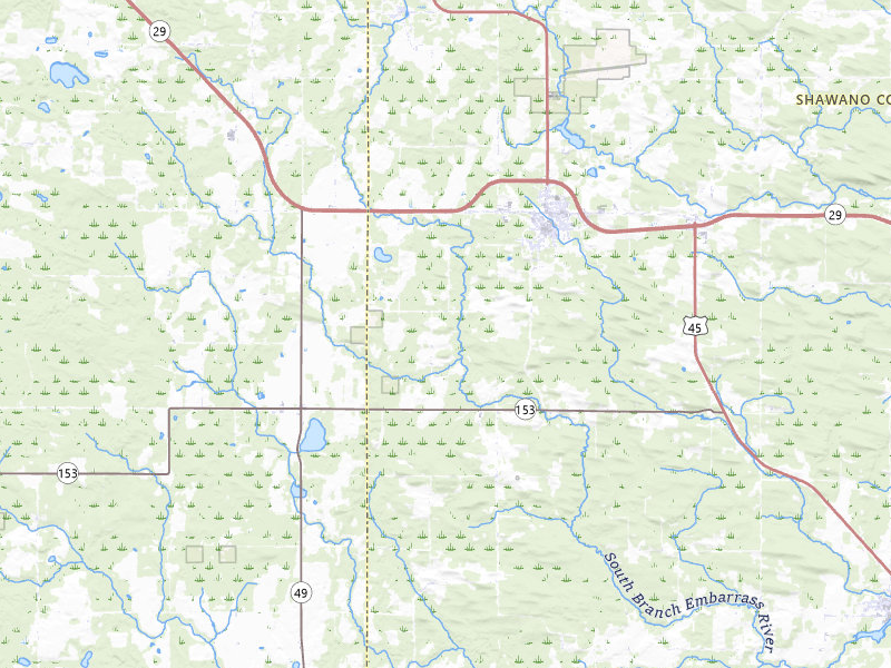 NEXRAD radar-signature map of the hail over Wittenberg, WI