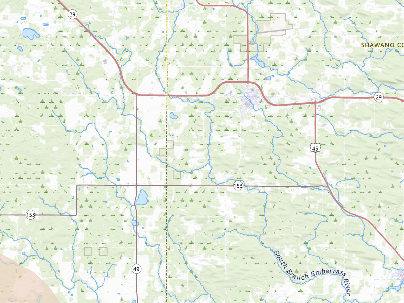 Radar-estimated hail-size map of the storm over Wittenberg, WI on Jul 26, 2026