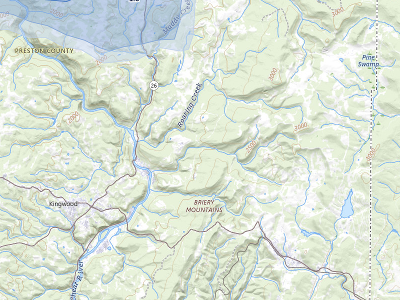 NEXRAD radar-signature map of the hail storm over Albright, WV on Apr 1, 2026
