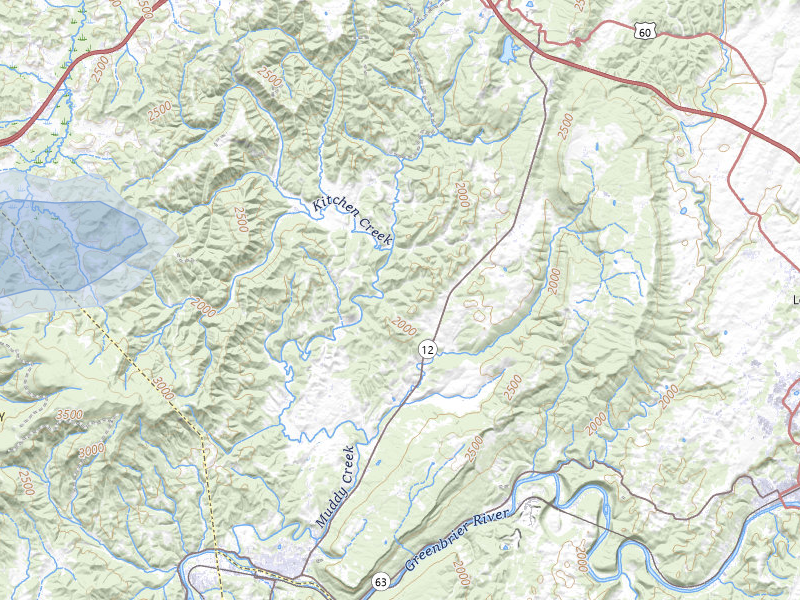 NEXRAD radar-signature map of the hail storm over Alderson, WV on May 27, 2026