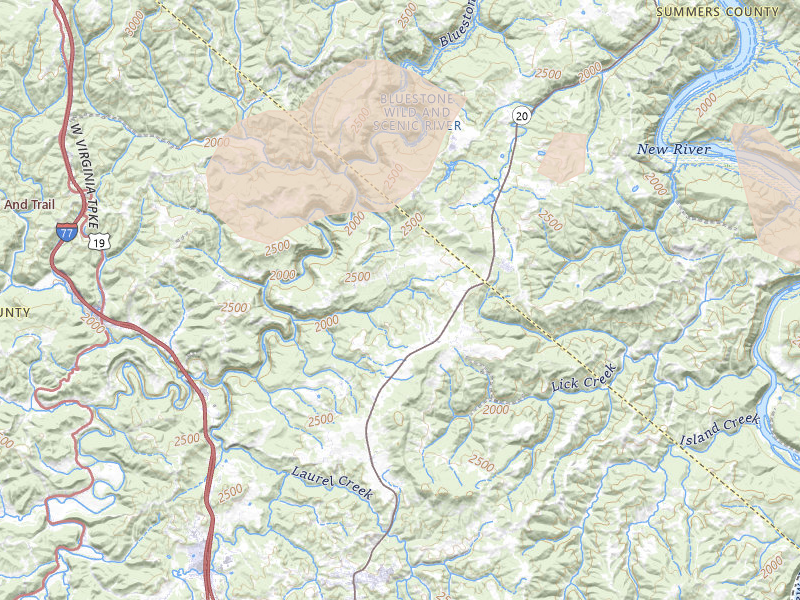 Radar-estimated hail-size map of the storm over Athens, WV on Apr 1, 2026