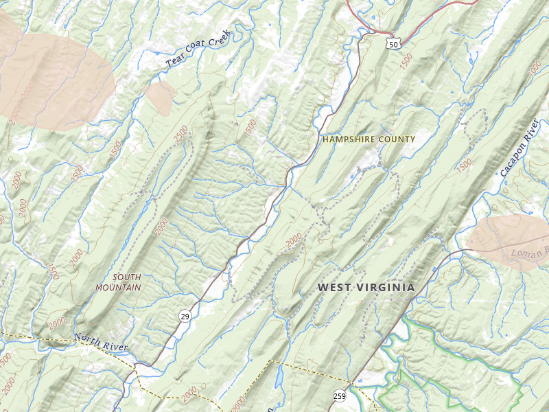 Radar-estimated hail-size map of the storm over Augusta, WV on Jul 21, 2026