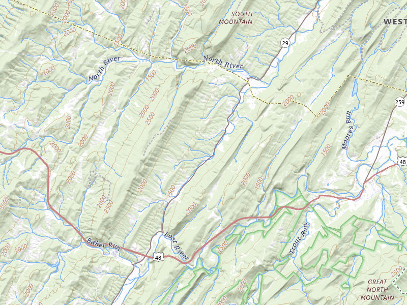 NEXRAD radar-signature map of the hail storm over Baker, WV on May 18, 2026